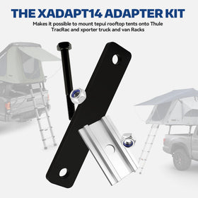 BROQIXIN XADAPT14 with rooftop tent mounted side view showing stable transport
