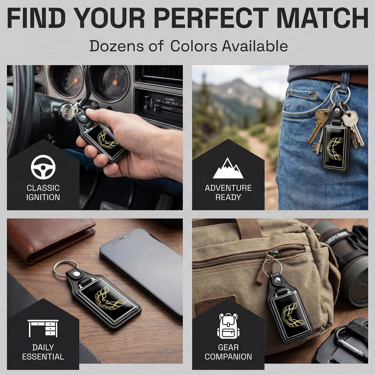 Brotherhood keychain displayed in garage setting highlighting collector appeal