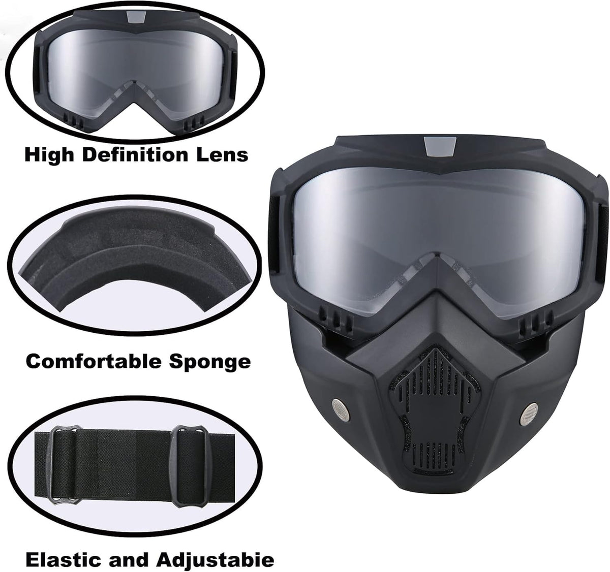 BROYEUR close-up of polycarbonate lens highlighting scratch-resistant clarity
