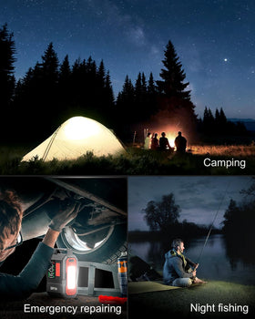 BRPOM LED light and retractable handle for visibility and easy carrying