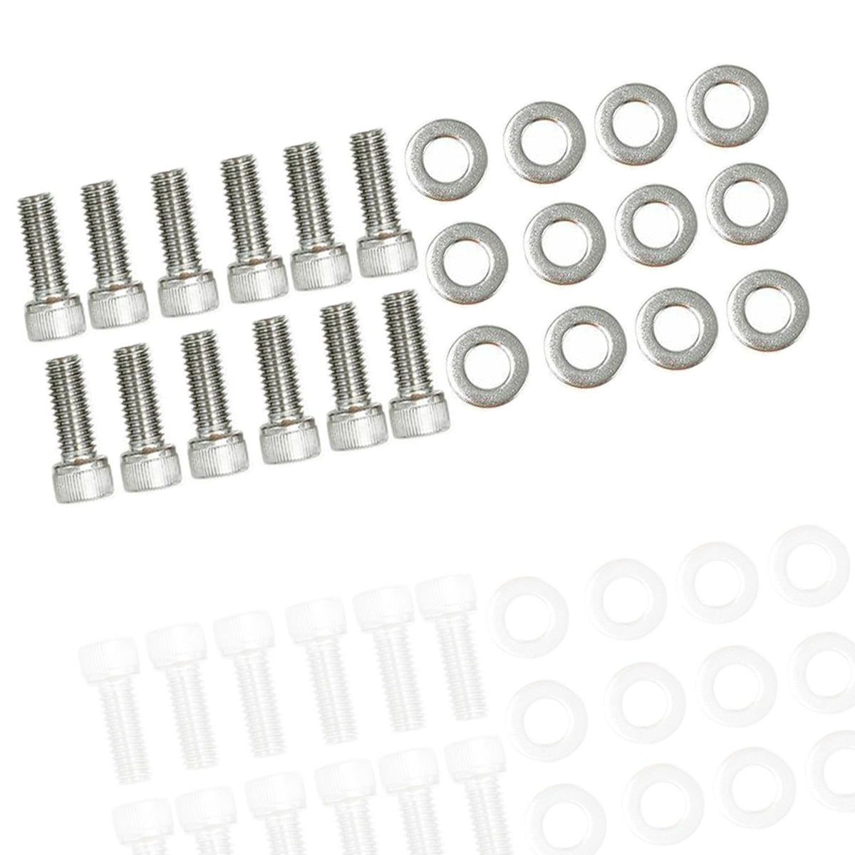 BRSUNAVOM hex bolts installed on small block Chevy engine bay delivering polished appearance and longevity