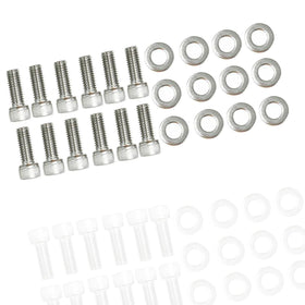 BRSUNAVOM hex bolts installed on small block Chevy engine bay delivering polished appearance and longevity