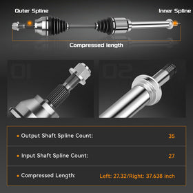 BRTEC left axle close-up of CV boot showing durable seal and wear resistance