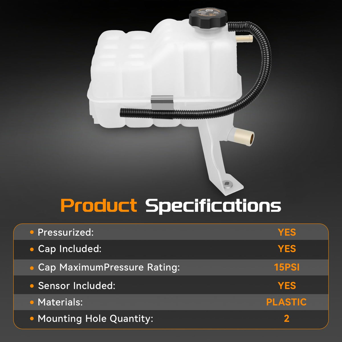 BRTEC cap and sensor closeup highlighting included parts for immediate installation