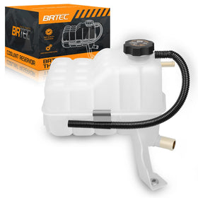 BRTEC reservoir front view showing exact OE-style fit — ensures direct replacement