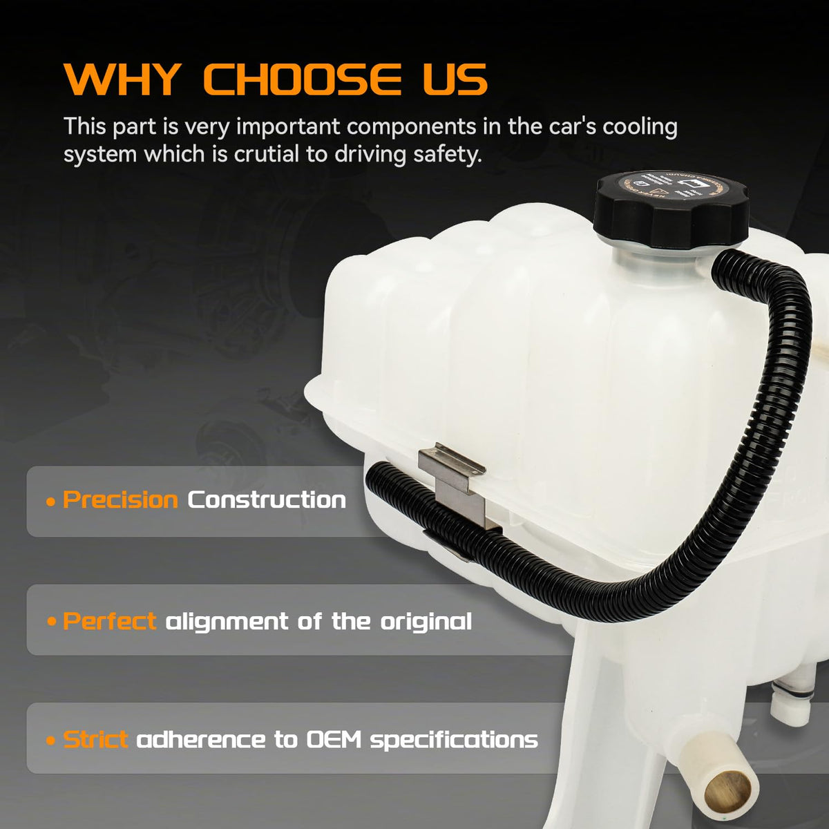 BRTEC side hose connection showing durable fittings for leak-free coolant flow