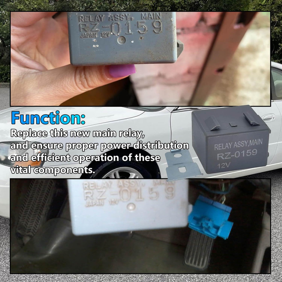 BSNOVT main relay mounted in vehicle demonstrating direct-fit installation benefit