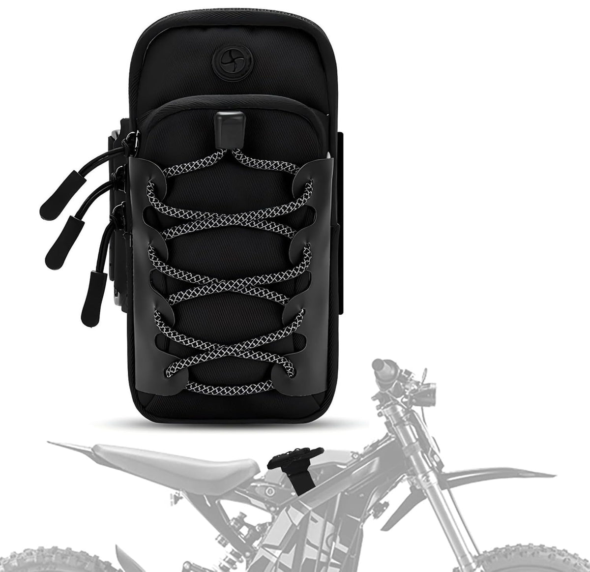 BSSOK front bag mounted on bike showing secure fit and quick access