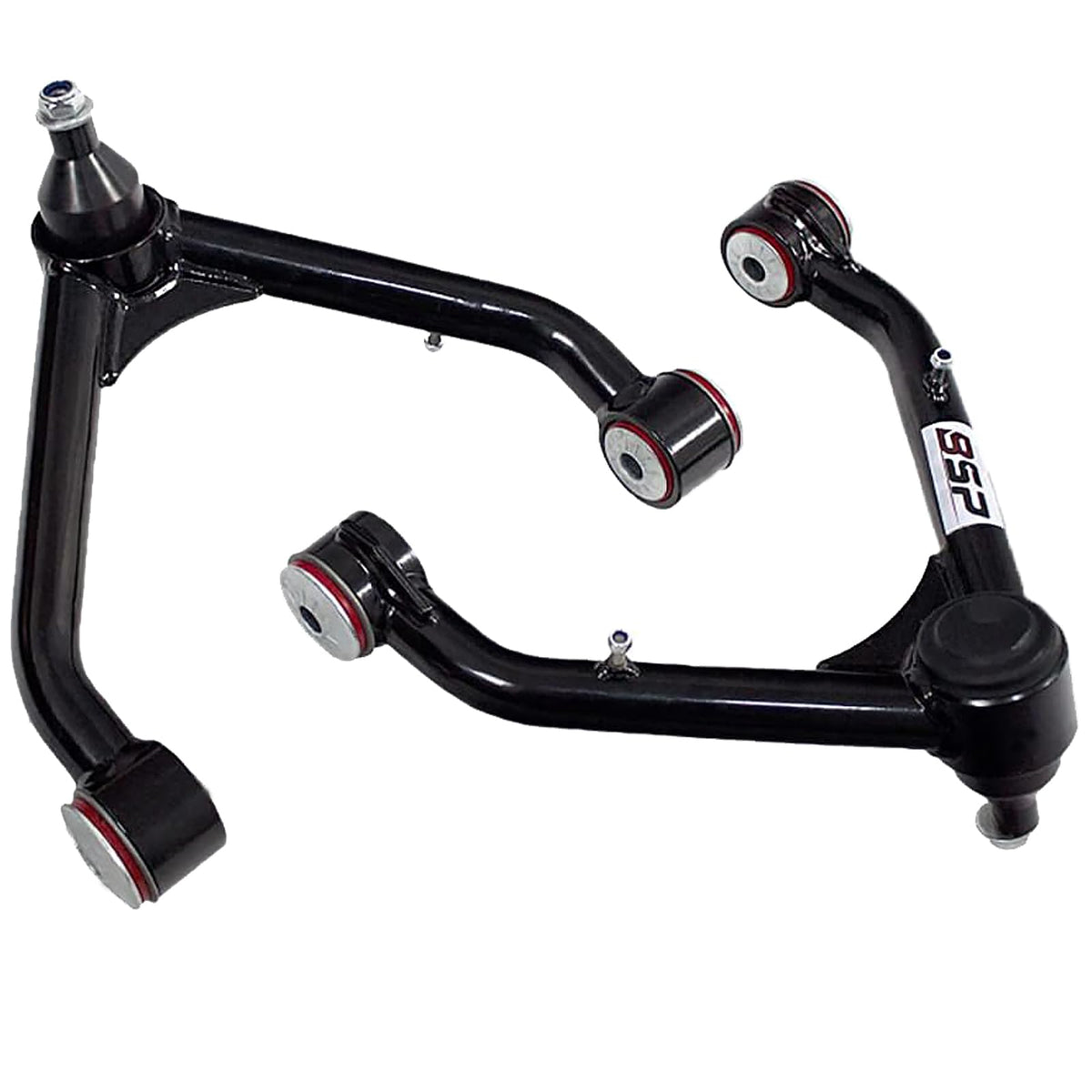 BST BSSP front upper control arms front view showing fitment and strength benefit