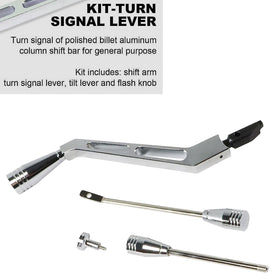 BST BSSP turn signal lever detail illustrating polished finish and ergonomic shape