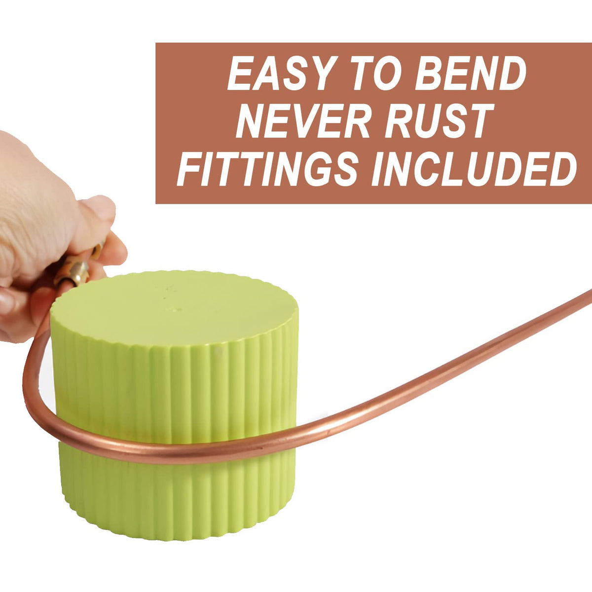 BSTIQUEUS tubing being bent on a bench showing easy shaping and no kinking
