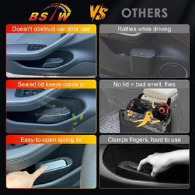 BSTW being used one-handed to drop a tissue showing convenience