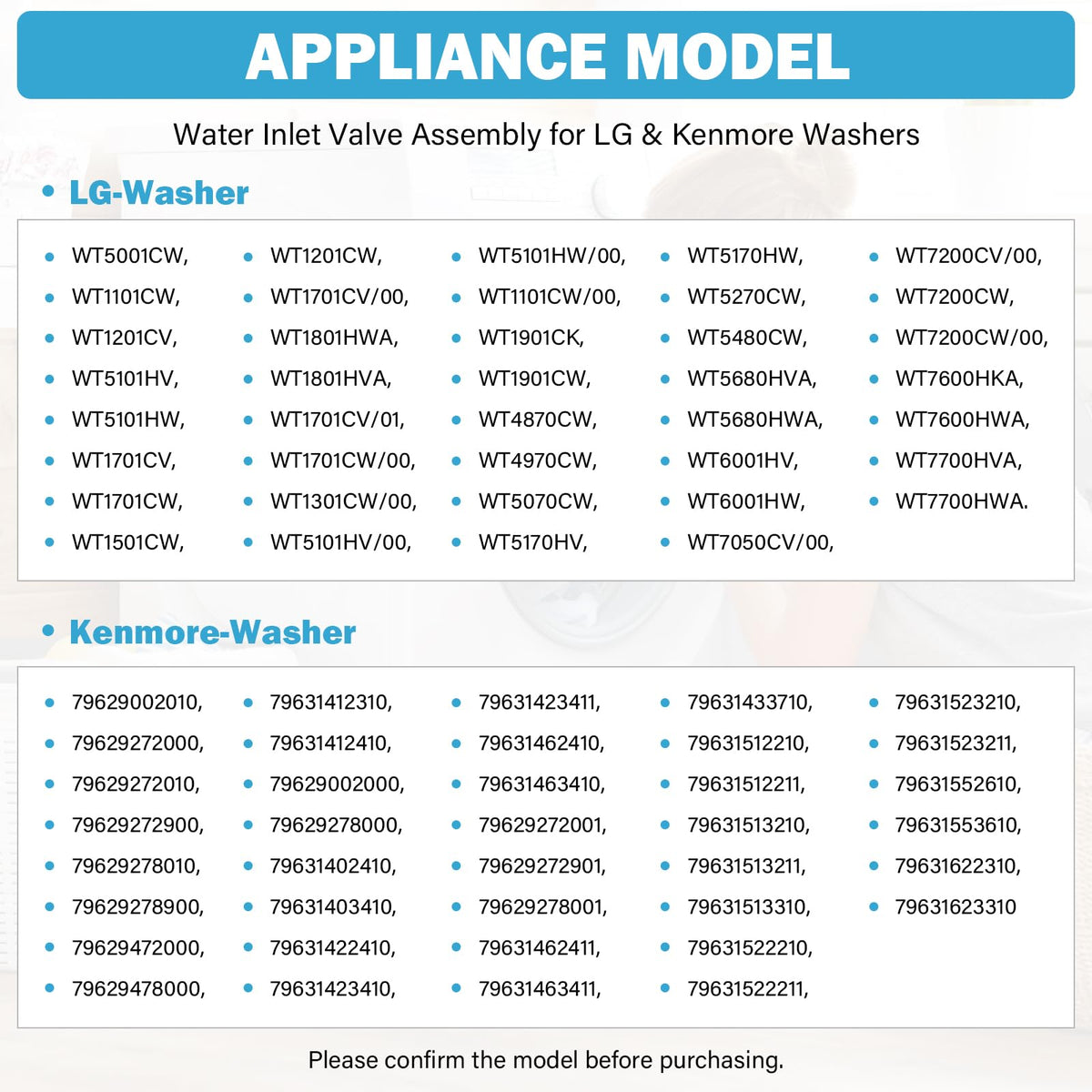 BTNTVEN inlet valve label and part numbers confirming compatibility benefit