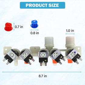 BTNTVEN inlet valve with hoses attached showing quick-install convenience benefit