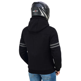 BTR BORN TO RACE rider on motorcycle demonstrating protection in action