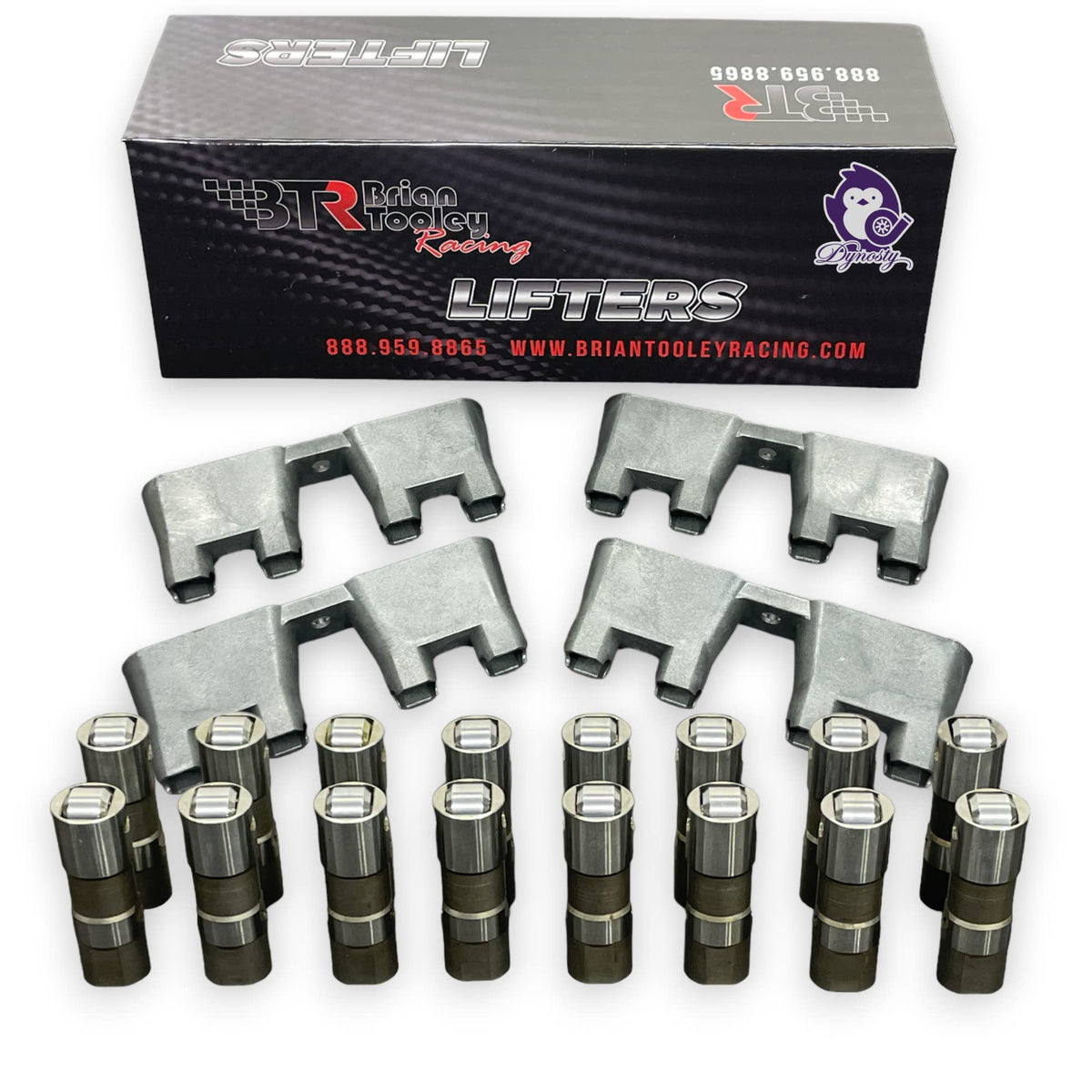 BTR Delphi lifters front packaging showing full 16-lifter set and benefit clear fitment