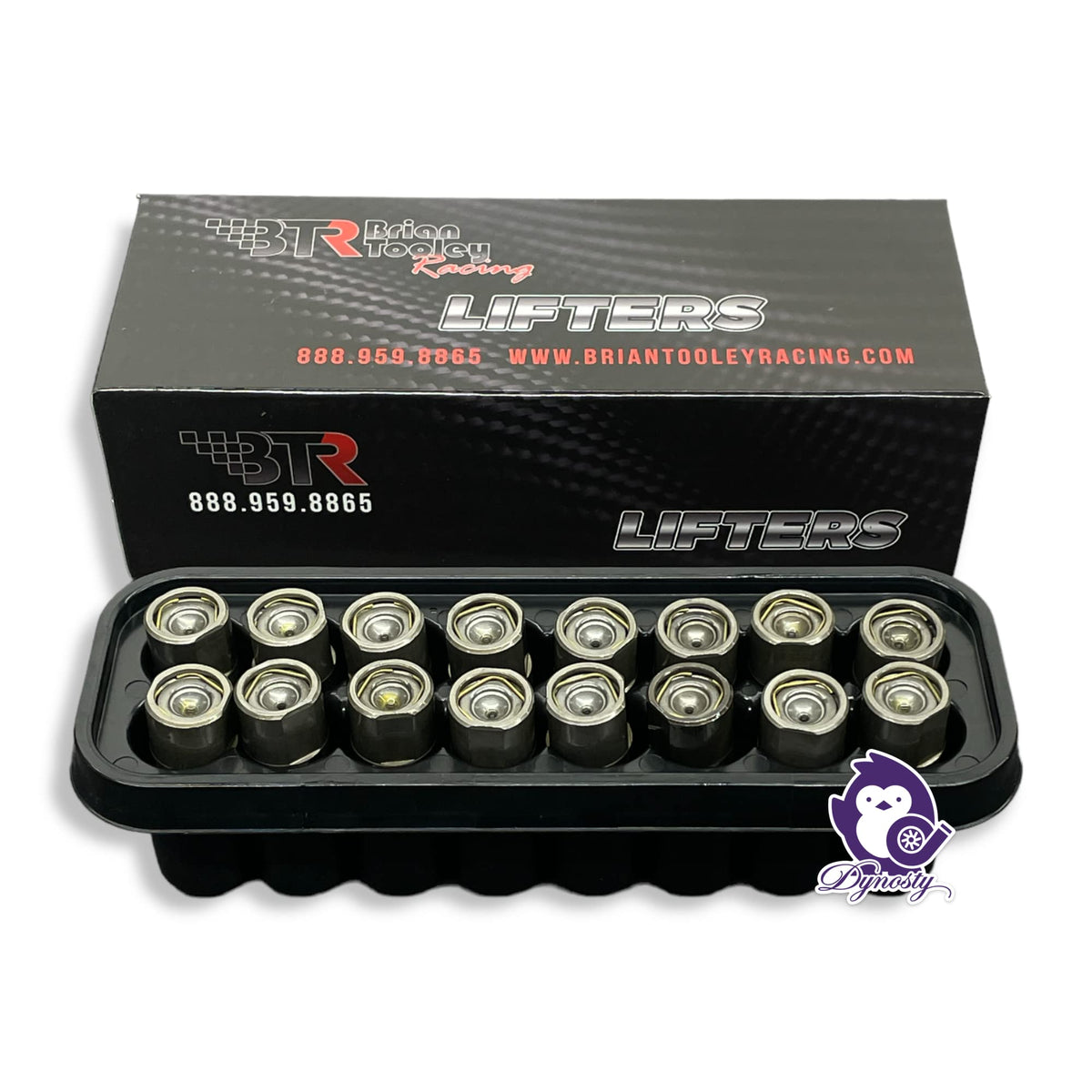 BTR Delphi lifters installed in engine lifter bores showing accurate fit and ease
