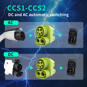 BTUYDTUY close-up of CCS1 plug with silver-plated contacts for improved conductivity