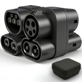 BTUYDTUY front view of adapter showing robust housing and connectors for reliable charging
