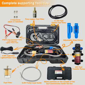 BtyHomShelf hose and fittings laid out for complete, ready-to-use transfers