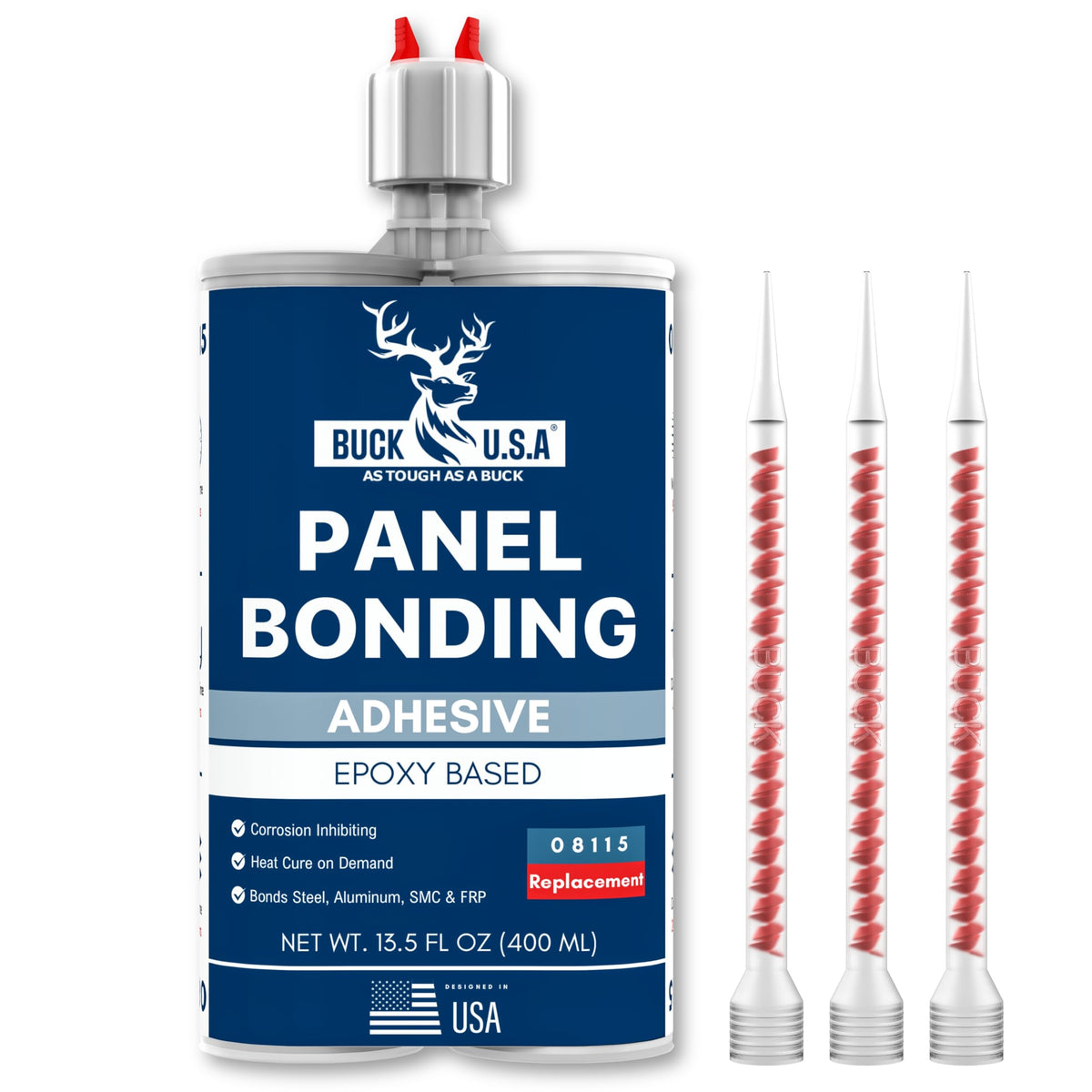BUCK TAPE front packaging of 400 ml cartridge showing product identification and benefit