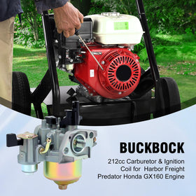 Buckbock carburetor side profile highlighting all-metal body and durability