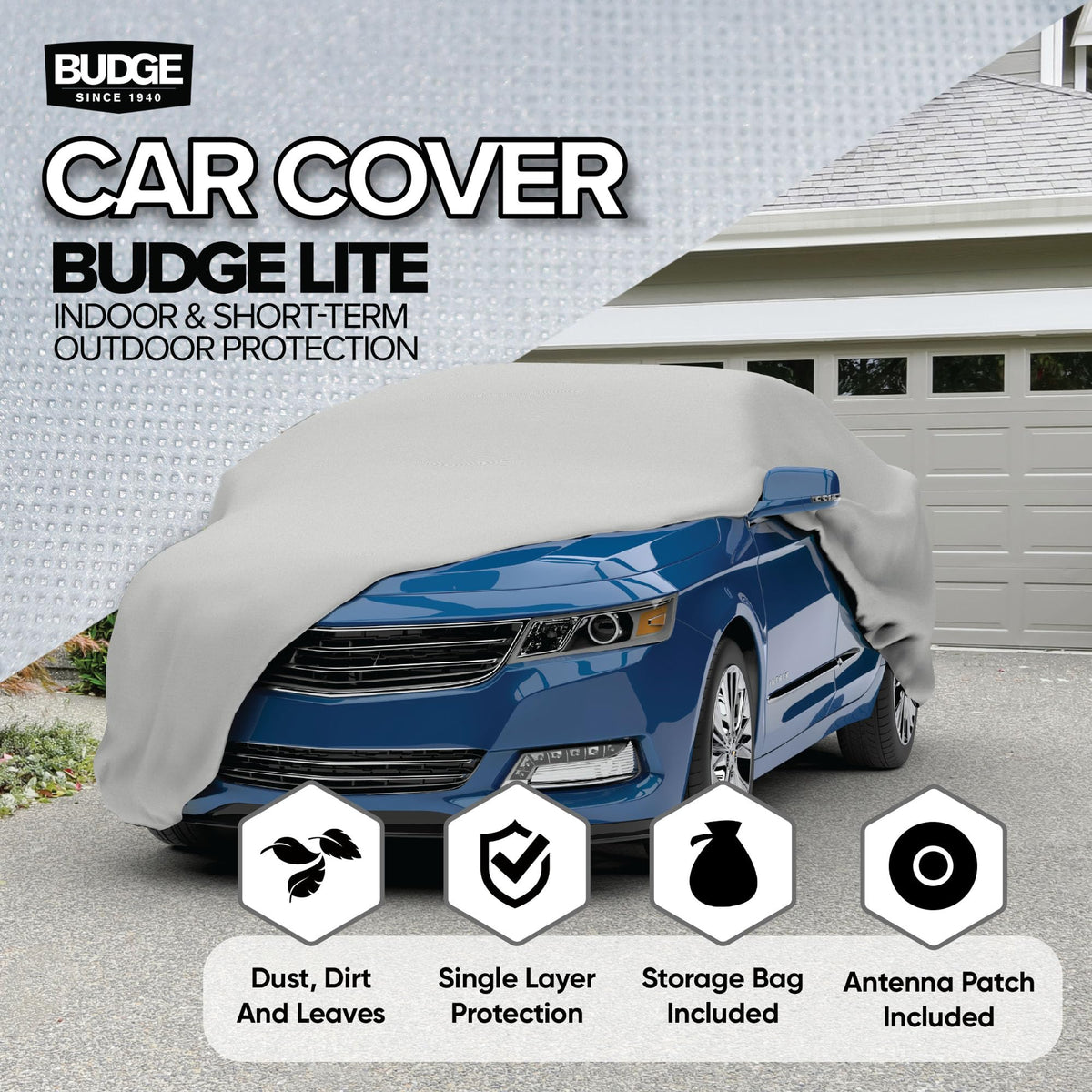 Budge fabric close-up revealing breathable texture that protects paint