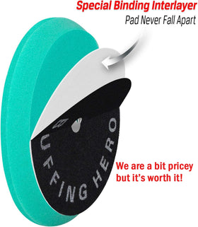 BUFFING HERO foam texture close-up highlighting durable German foam for longer life
