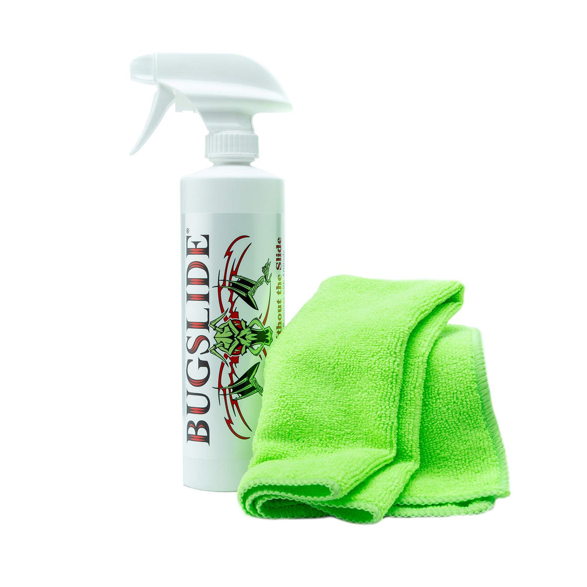 BugSlide bottle front packaging showing label and size for easy identification
