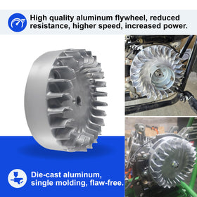 BUHNSS flywheel threaded mount detail for secure high-speed fastening benefit