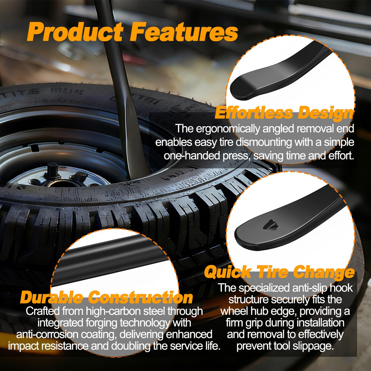 Buhobha handle knob and ergonomic grip offering one-handed control and steadier rim seating
