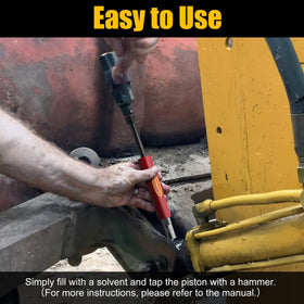 BuildMaven next to a grease hammer to show size and practical scale for workshop use and portability