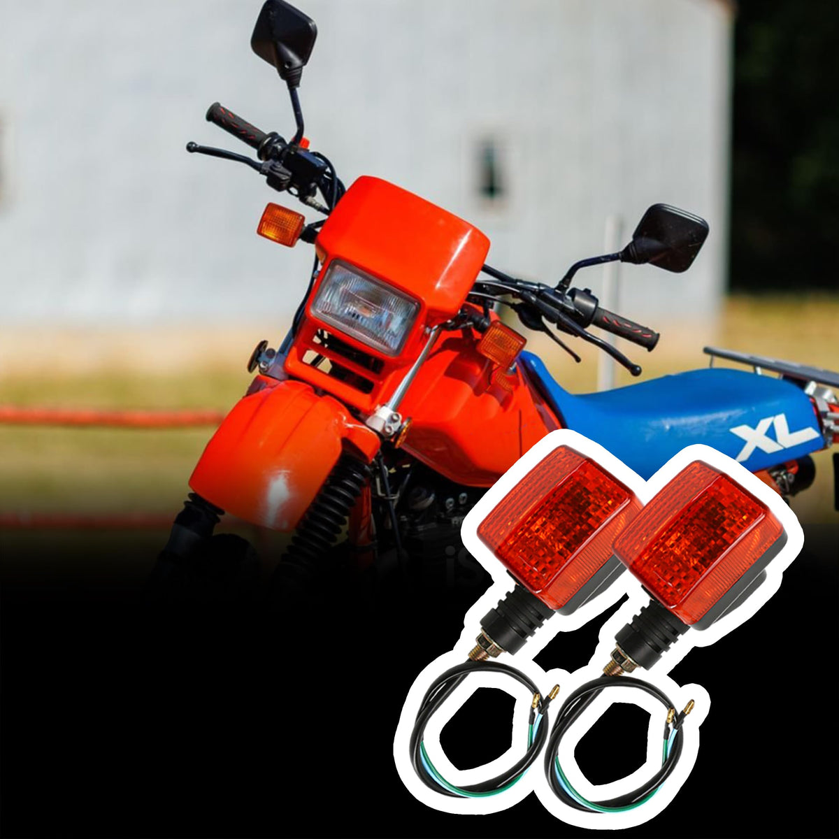 BuleVina installed on XR650L front demonstrating fitment and improved visibility