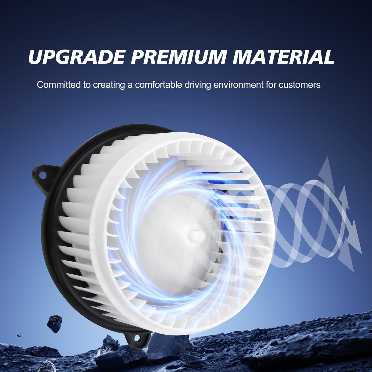 BULIAZY angled view of fan blades highlighting durable construction