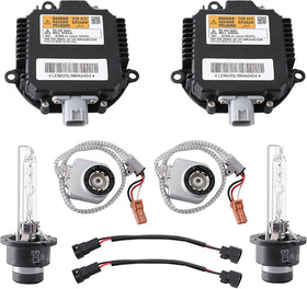 BULIAZY front view of ballast kit showing bulbs and connectors for quick replacement