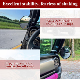 Buling convex mirror face close-up for wider rear visibility