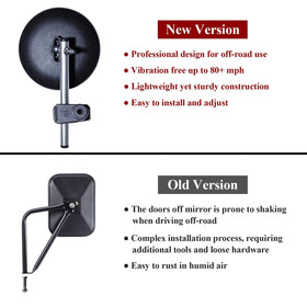 Buling mirror held by hand for size and lightweight advantage