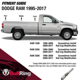 Bull Ring anchor installed in truck bed rail side-profile showing factory-match texture and fit