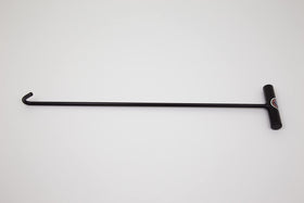 Close-up of Bulldog Metalworks J-shaped hook showing secure grip and strength
