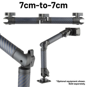 Bulletpoint close-up of articulating joint showing indexed angle stops and control