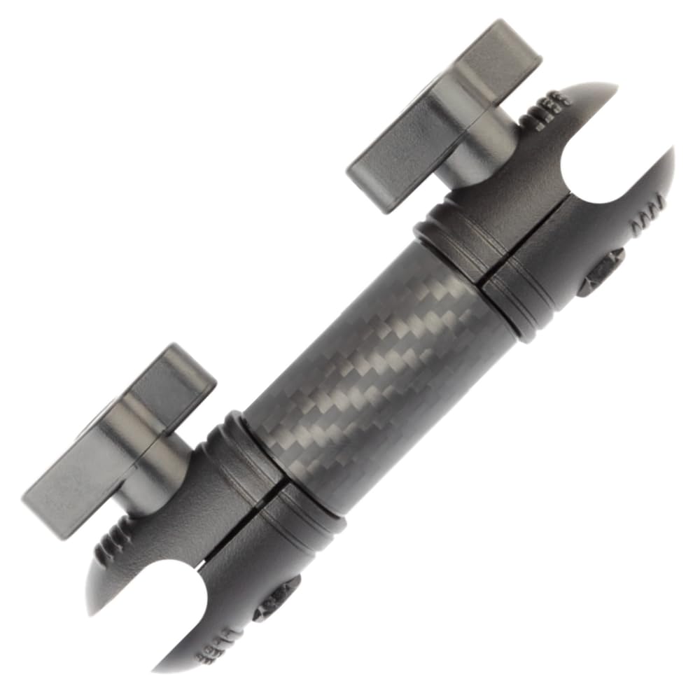 Bulletpoint matte black carbon fiber arm front view shows sleek durable mount benefit