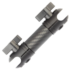 Bulletpoint matte black carbon fiber arm front view shows sleek durable mount benefit