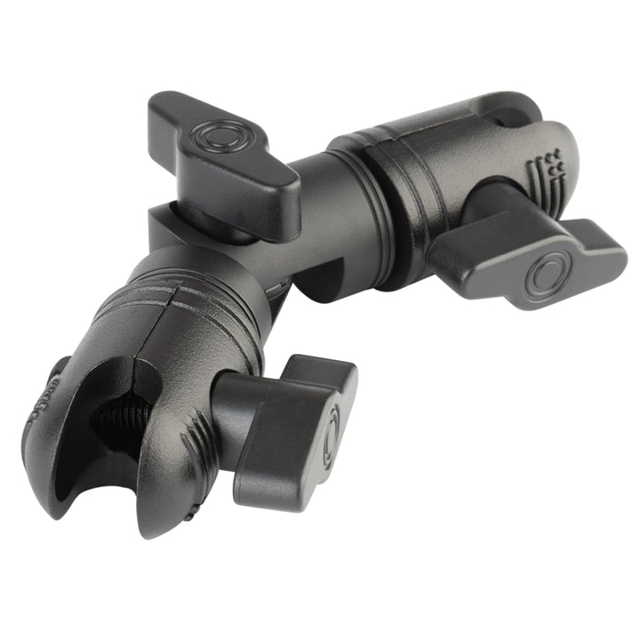 Bulletpoint front view of arm showing clean mount and stable positioning