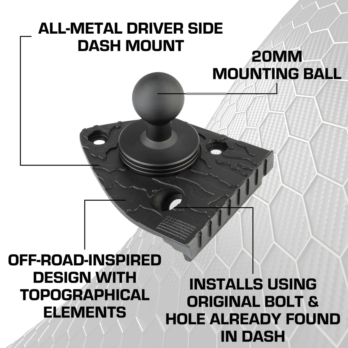 Bulletpoint MagSafe phone holder attached, showing quick magnetic mounting benefit