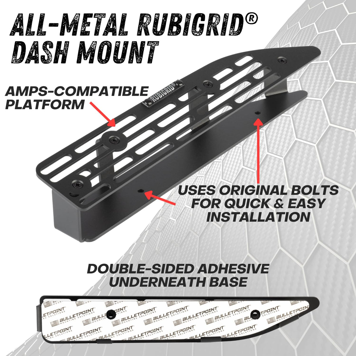 Bulletpoint RubiGrid installed in Silverado demonstrating OEM-like fit and stability
