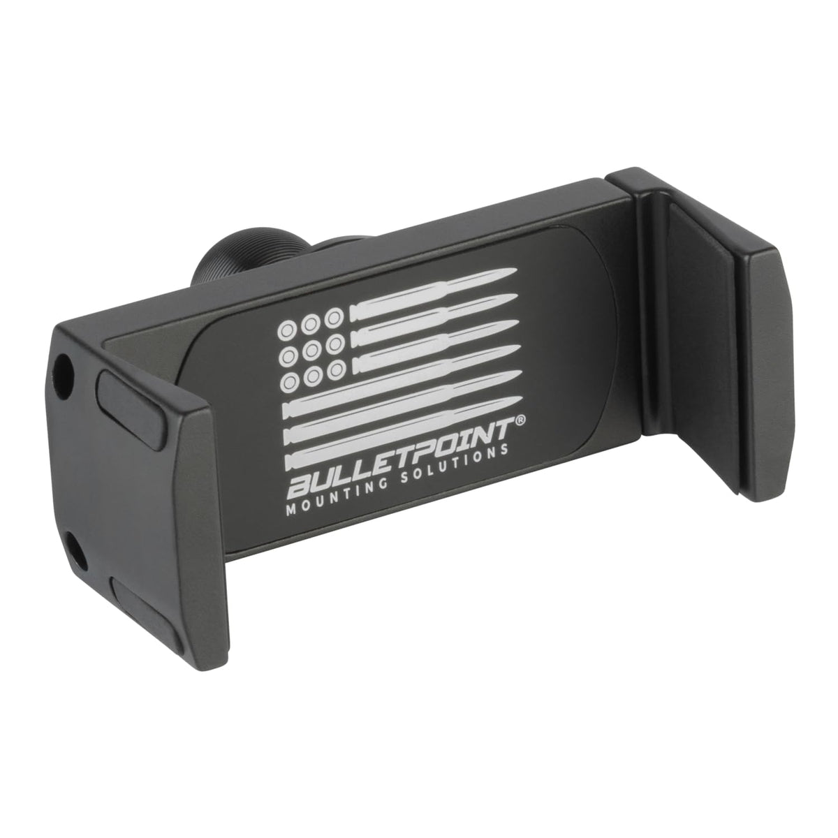 Bulletpoint XL front view showing metal clamp and rubber grips, secure hold