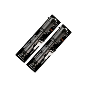 BulletProof Hitches front view of Black Ops locking pins showing durable finish and keys for secure protection