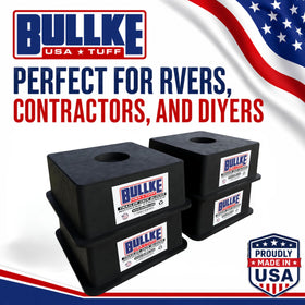 BULLKE block next to ruler for size comparison showing compact storage benefit