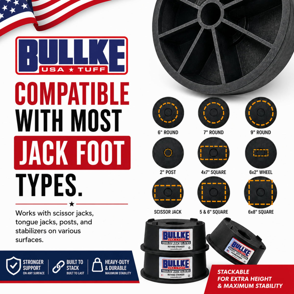 bullke block next to a hand to show size and easy handling benefit