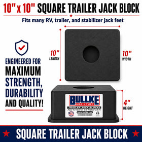 bullke side view of stacked blocks demonstrating adjustable height benefit